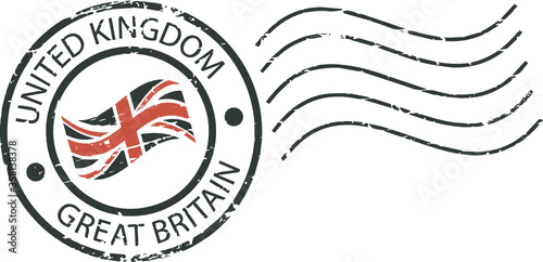 Postal grunge stamp 'United Kingdom'
