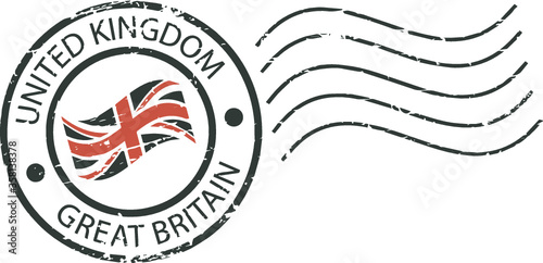 Postal grunge stamp 'United Kingdom'