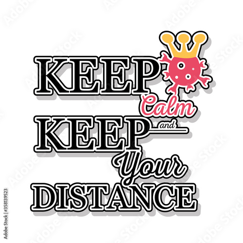keep calm and keep your distance, banner