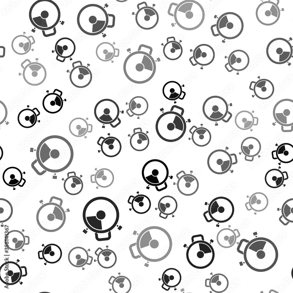 Black Stopwatch icon isolated seamless pattern on white background. Time timer sign. Chronometer sign. Vector Illustration Black Stopwatch icon isolated seamless pattern on white background. Time timer sign. Chronometer sign. Vector Illustration