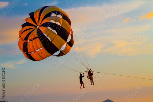 Parachute attraction on Langkawi island, Malaysia