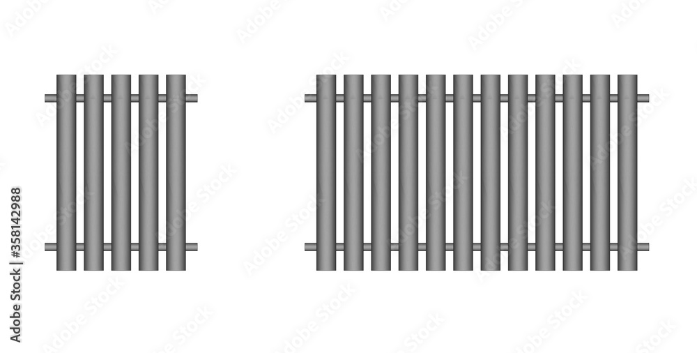 Radiator heating in several sections. flat-style illustration. isolated on white background.