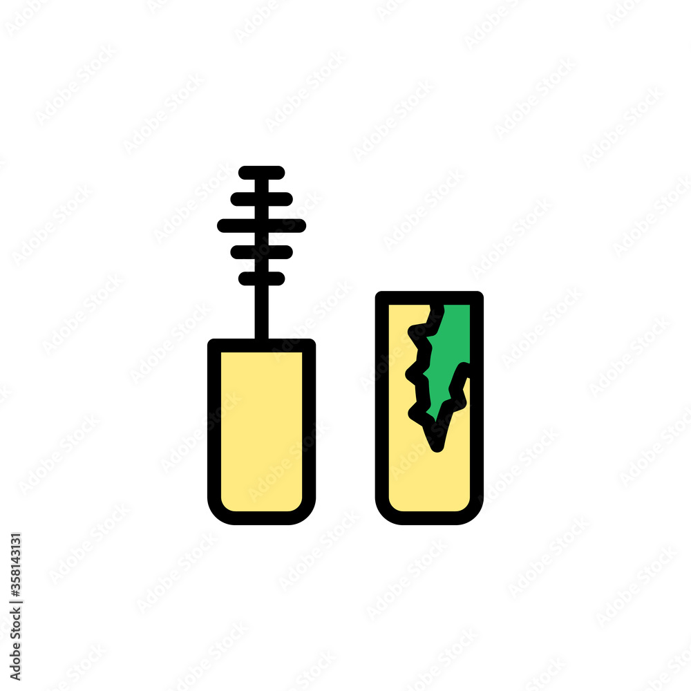 Mascara aloe vera icon. Simple color with outline vector elements of healing plant icons for ui and ux, website or mobile application Mascara aloe vera icon. Simple color with outline vector elements of healing plant icons for ui and ux, website or mobile application