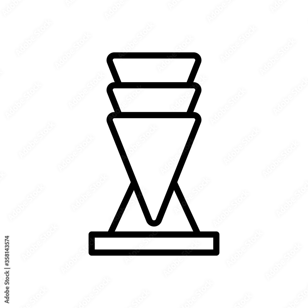 Waffle cone, stand icon. Simple line, outline vector elements of freeze sweet icons for ui and ux, website or mobile application