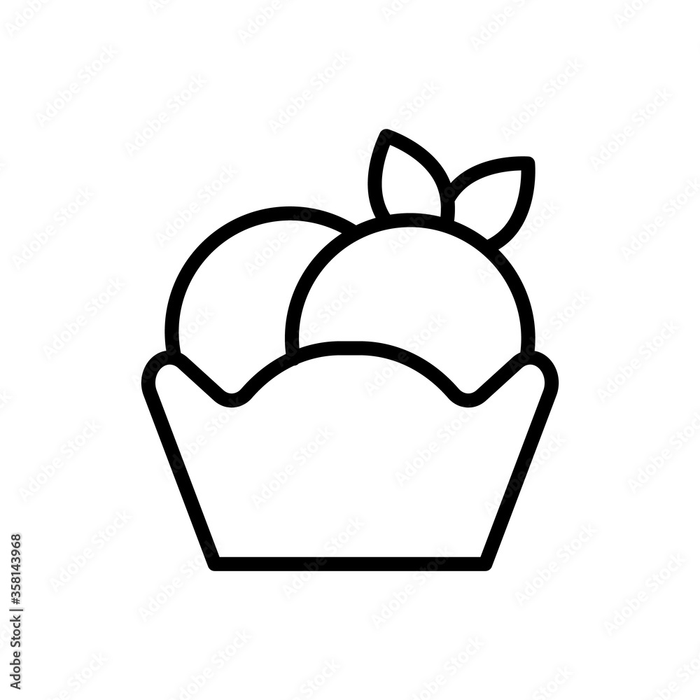 Ice cream, plate icon. Simple line, outline vector elements of freeze sweet icons for ui and ux, website or mobile application Ice cream, plate icon. Simple line, outline vector elements of freeze sweet icons for ui and ux, website or mobile application