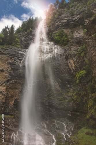 waterfall in the mountains