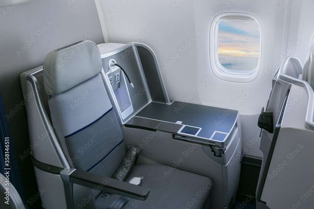 Interior of luxury modern plane Interior of luxury modern plane