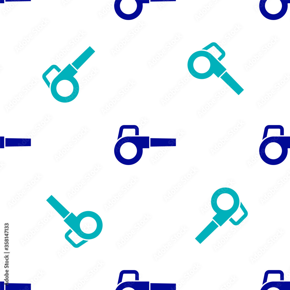 Blue Leaf garden blower icon isolated seamless pattern on white background. Vector Illustration Blue Leaf garden blower icon isolated seamless pattern on white background. Vector Illustration