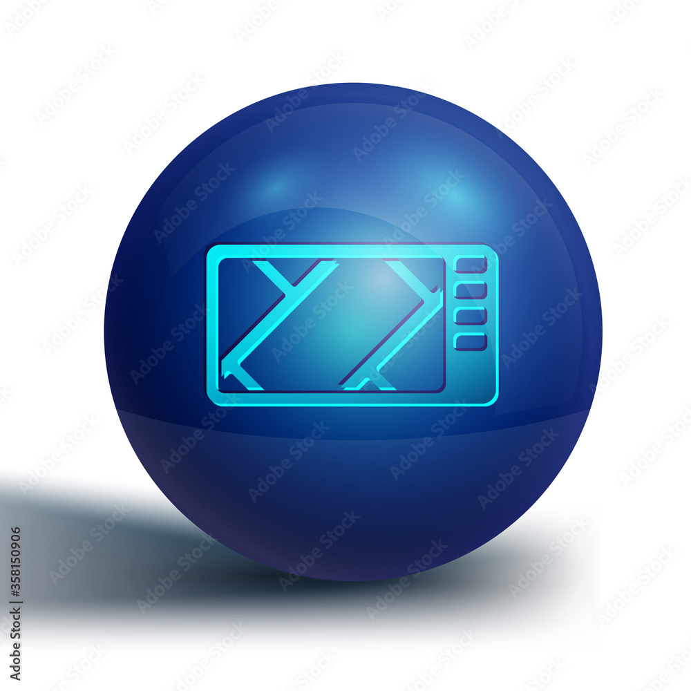Blue Gps device with map icon isolated on white background. Blue circle button. Vector Illustration Blue Gps device with map icon isolated on white background. Blue circle button. Vector Illustration