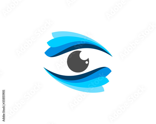 eye with blue wave