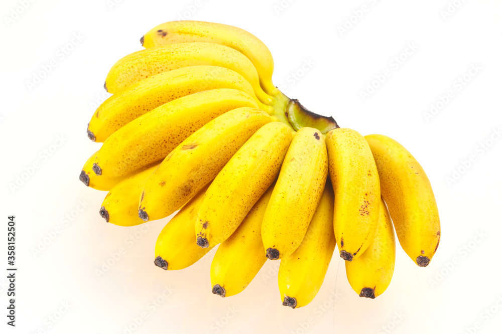 Ripe sweet Mini banana heap Ripe sweet Mini banana heap