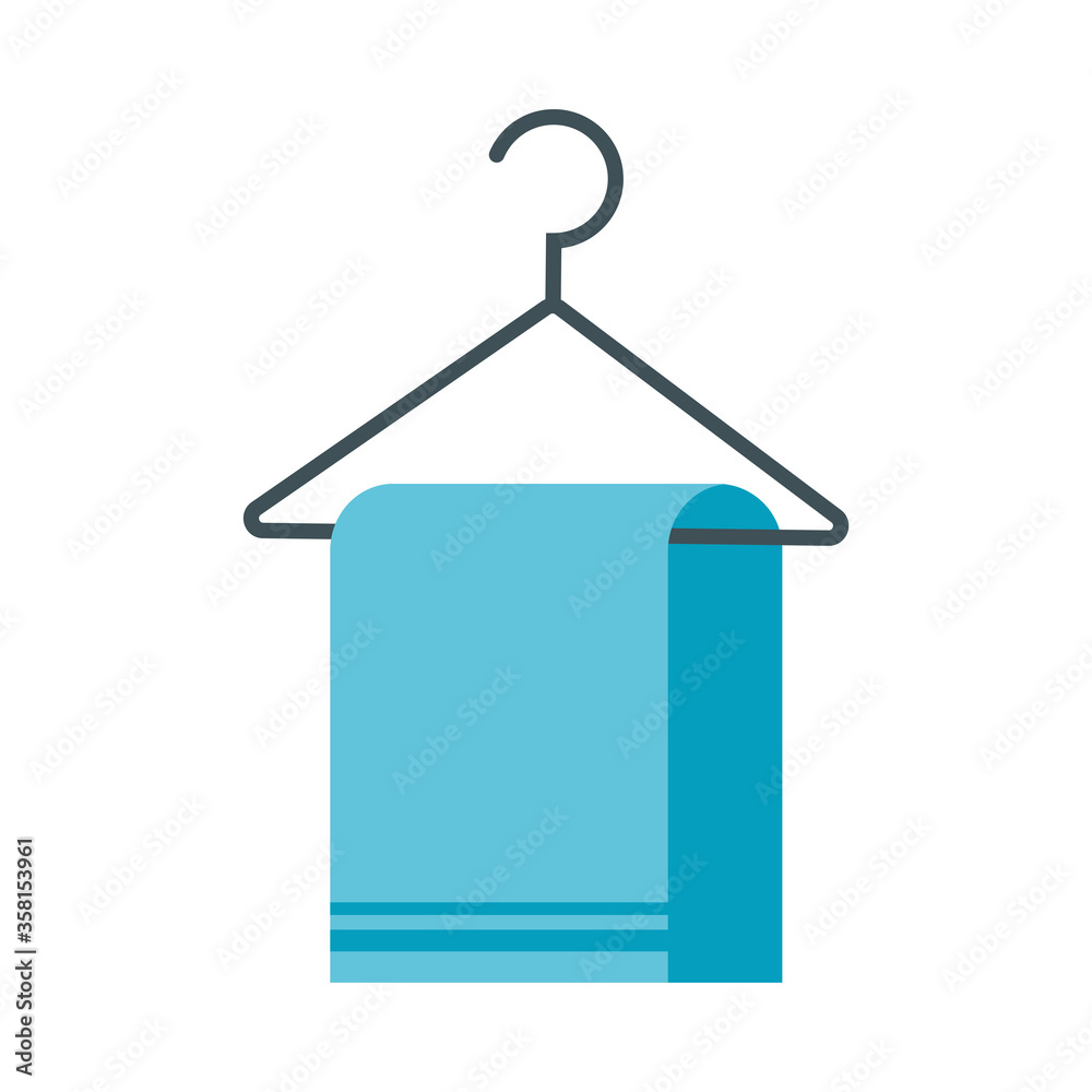 Isolated cotton towel on hanger vector design Isolated cotton towel on hanger vector design