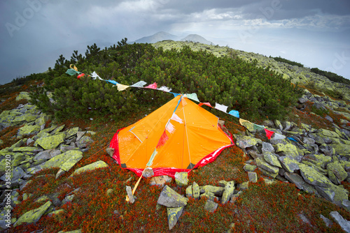 Tent from Tibet in the mountains
