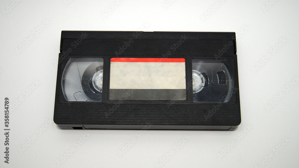 Video Tape Cassette VHS 80's Icon on white background
