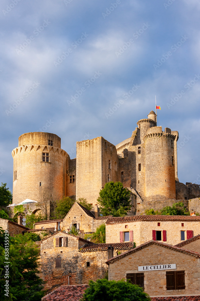 Bonaguil Castle in Lot et Garonne, France