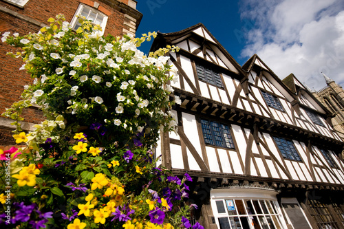 A view of the Tudor Tourism Office, Castle Hill, Lincoln, Lincolnshire, UK -August 2009