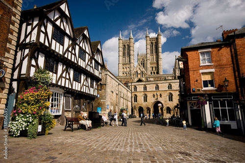 Photo A view of the Cathedral from Castle Square, Lincoln, Lincolnshire, UK -August 20