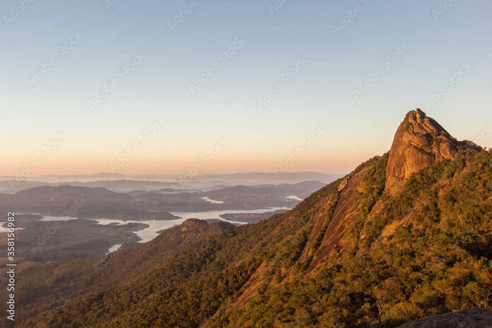 View of a Brazilian mountain called Serra do Lopo, in Extrema, Minas Gerais