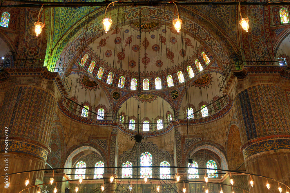 Obraz premium Sultan Ahmet Mosque interior details