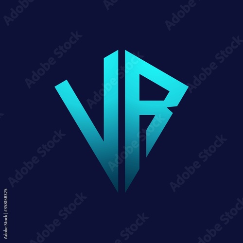 V R initial logo monogram designs modern templates