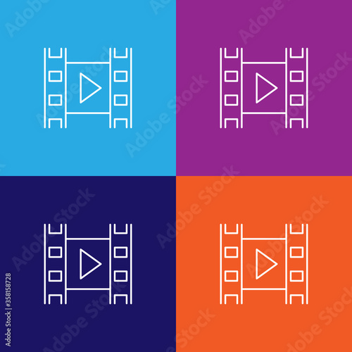 Film ribbon icon. Element of theatre illustration. Premium quality graphic design icon. Signs and symbols icon for websites, web design, mobile app