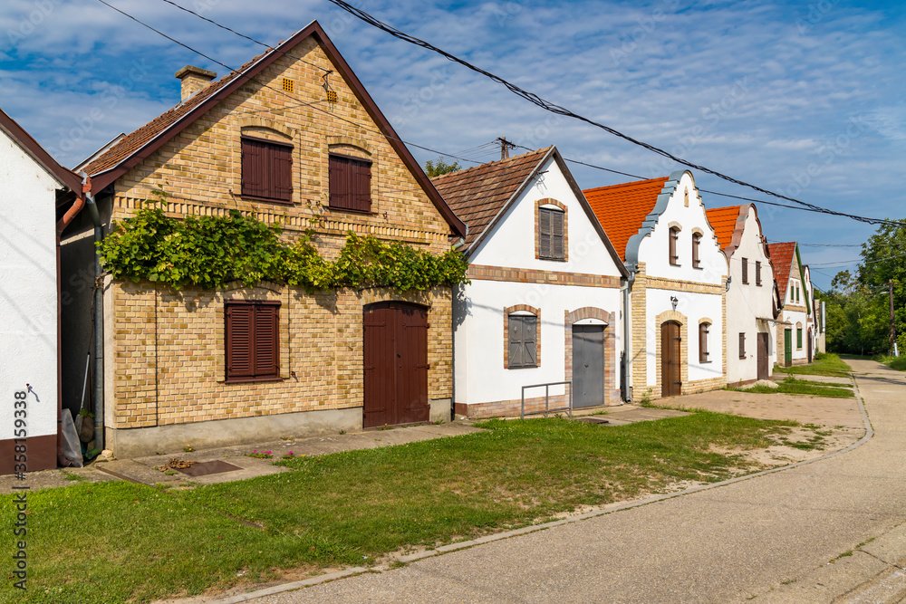 cellar lane in Hajos, Kalocsa County, Southern Great Plain Region, Hungary cellar lane in Hajos, Kalocsa County, Southern Great Plain Region, Hungary