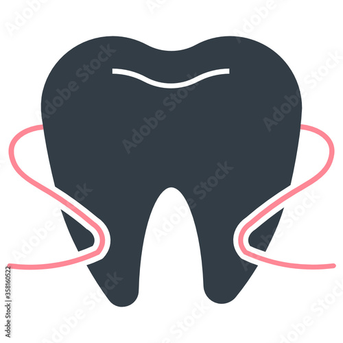 Dental floss illustration vector Icon Concept Design 