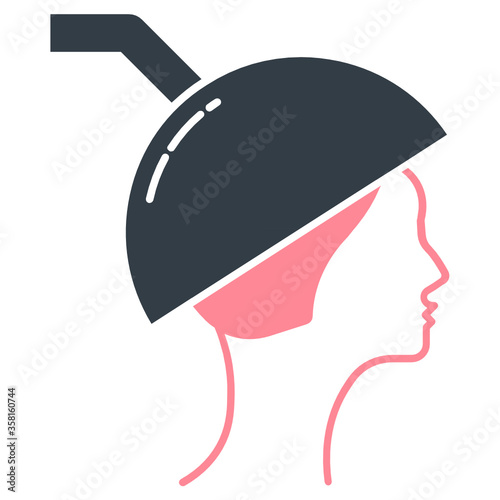 Hair Treatment Vector Icon Steamer Concept Design 