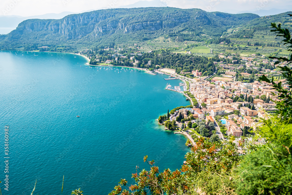 View of Lake Garda from Rocca in Garda, Verona - Italy