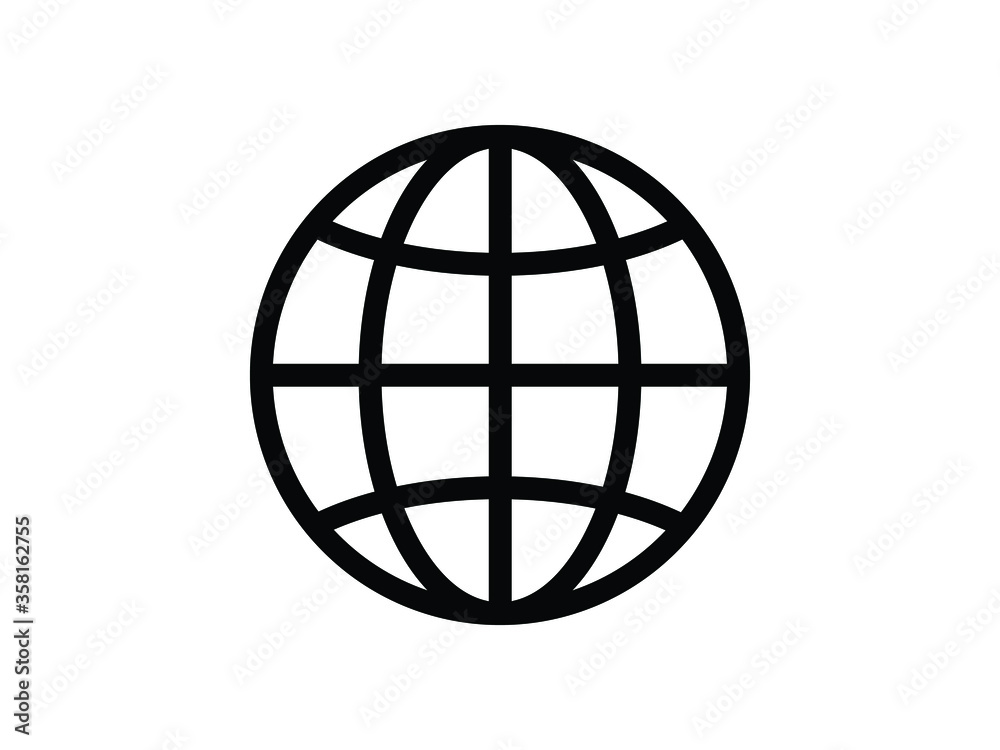 Earth icon. Globe vector illustration EPS10. Planet concept Earth icon. Globe vector illustration EPS10. Planet concept