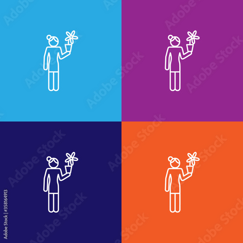 biology teacher icon. Education Symbol Sign Pictogram