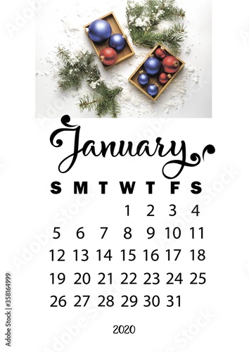 Design of January 2020 cale...