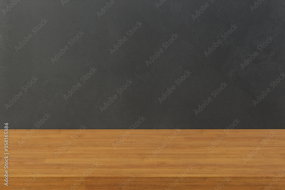 Empty wooden table and dark colour wall background. Empty wooden table and dark colour wall background.