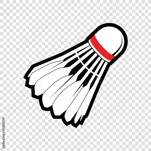 Shuttlecock equipment badminton isolated eps 10