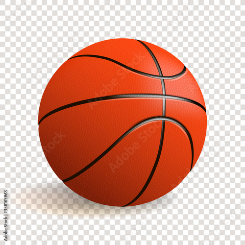 Basketball ball 3d realistic isolated © Natureonion