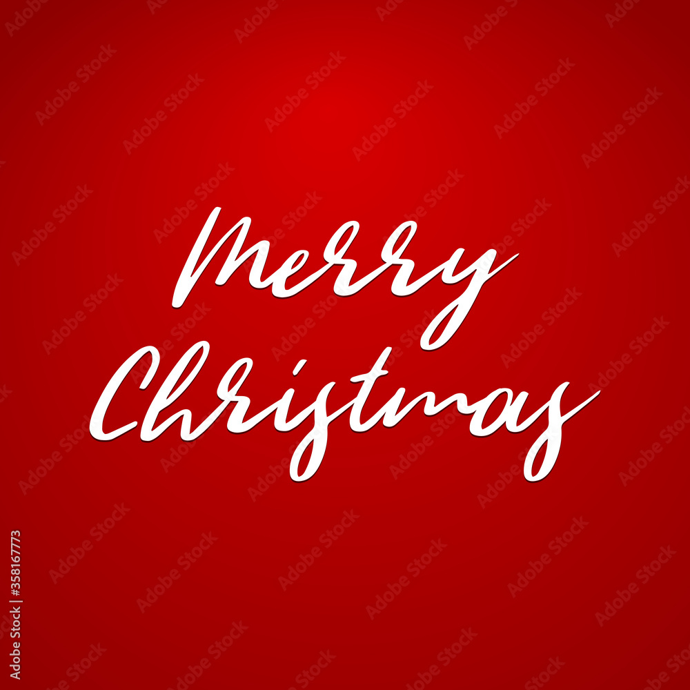 Merry Christmas vector text Calligraphic drawn Lettering design card template. Creative typography for Holiday Greeting Gift Poster. Calligraphy Font style Banner