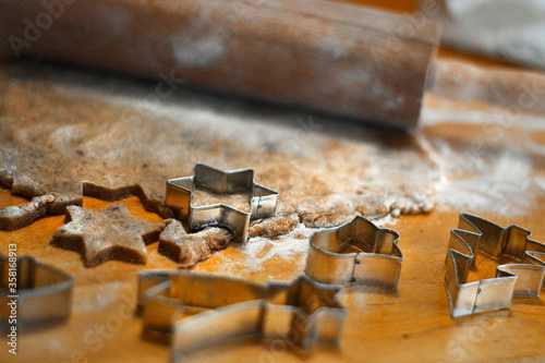 Christmas baking - cakes molds with pastry