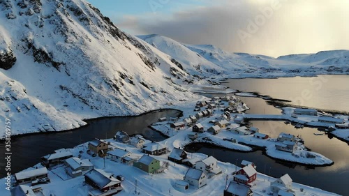 Sorvaer in the evening light, Soroya, Norway photo