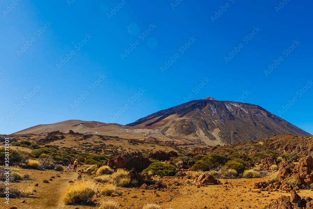 The Teide volcano on background of blue sky The Teide volcano on background of blue sky