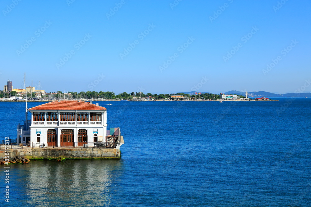 A View of Historical Moda Ferry Pier. Istanbul, Turkey
