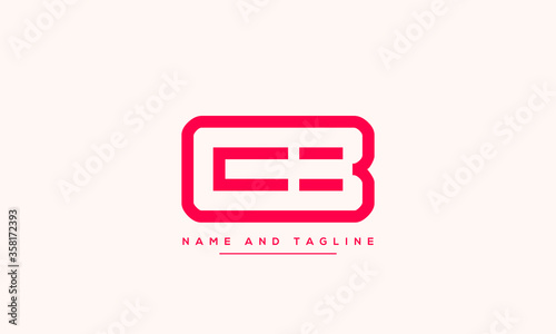 alphabet letters monogram icon logo BC or CB