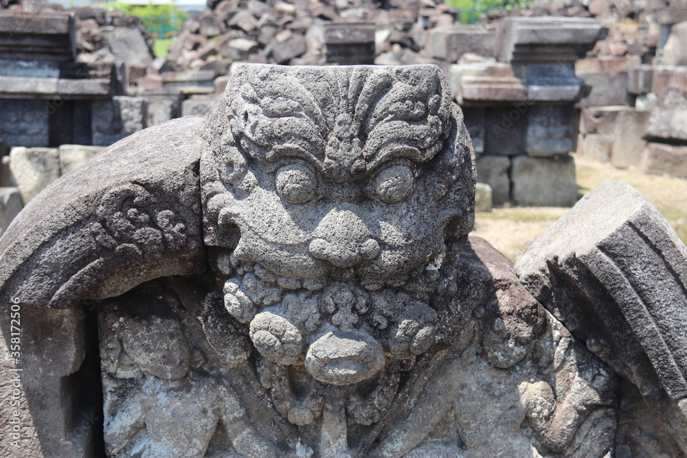 Créature mythologique du temple de Prambanan, Indonésie