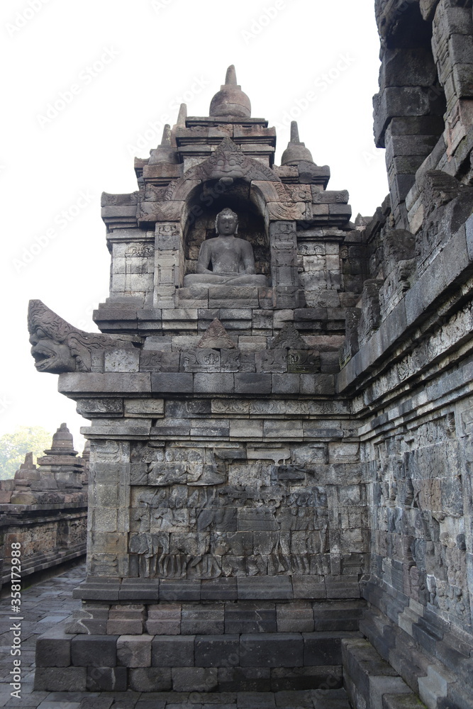 Naklejka premium Temple de Borobudur, Indonésie