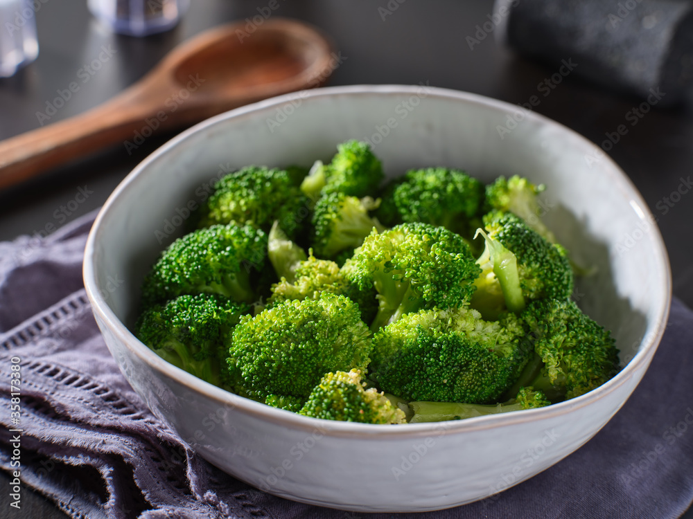 bowl of freshly steamed broccoli bowl of freshly steamed broccoli