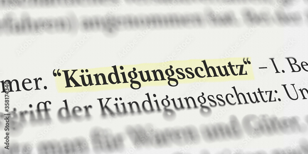 Fototapeta premium Kündigungsschutz