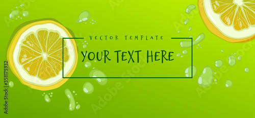 Lemon template for advertising text.