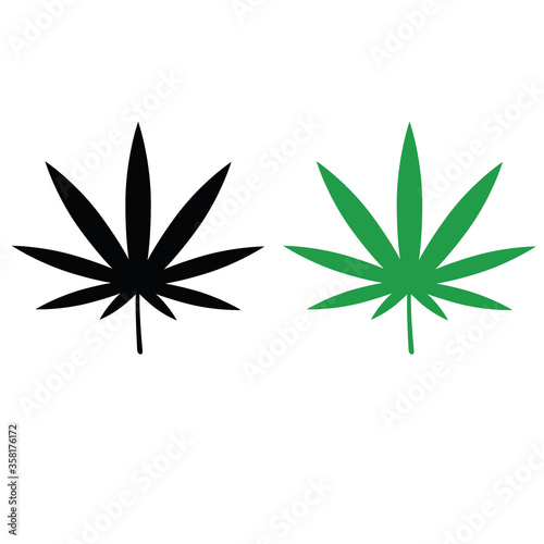 medical marijuana or cannabis leaf icon