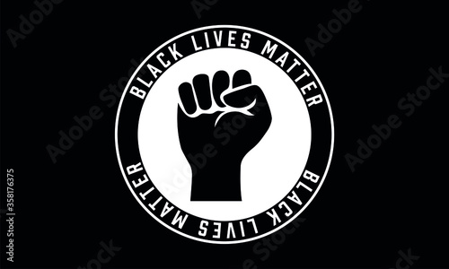 Black Lives Matter movement concept for web illustration or banner