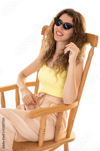 portrait of young girl in the studio