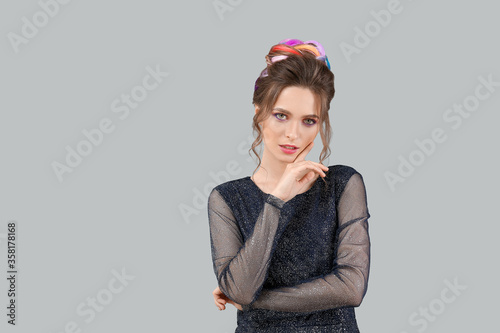 Beautiful young woman with ...